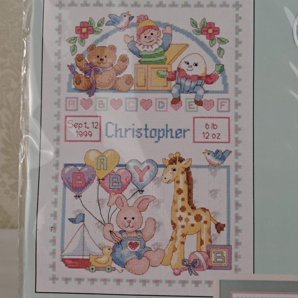 Dimensions Birth Record for Baby Counted Cross Stitch Kit NWT